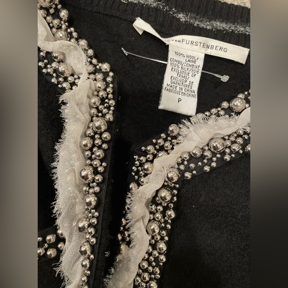 New Diane Von Furstenberg  Wool Blazer Cardigan - Picture 2 of 5